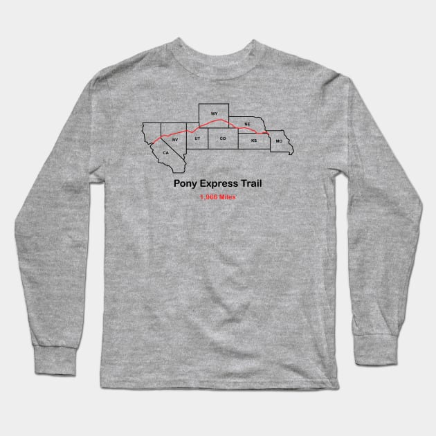 Pony Express Trail Long Sleeve T-Shirt by numpdog